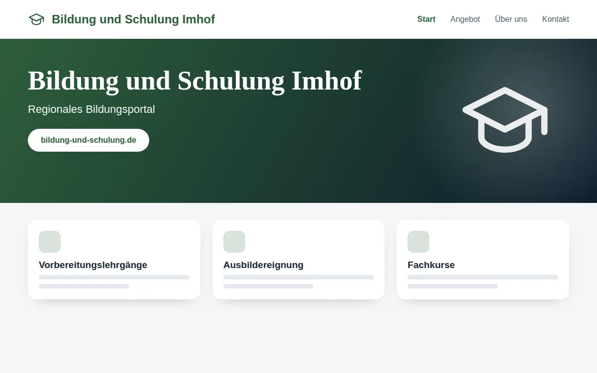 Startseite von bildung-und-schulung.de