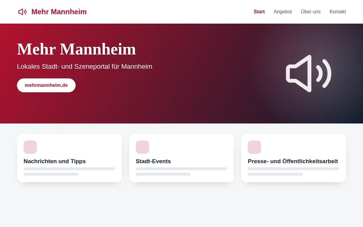 Startseite von mehrmannheim.de