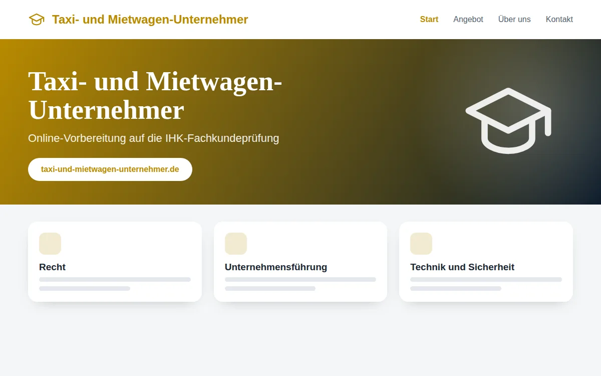 Startseite von taxi-und-mietwagen-unternehmer.de
